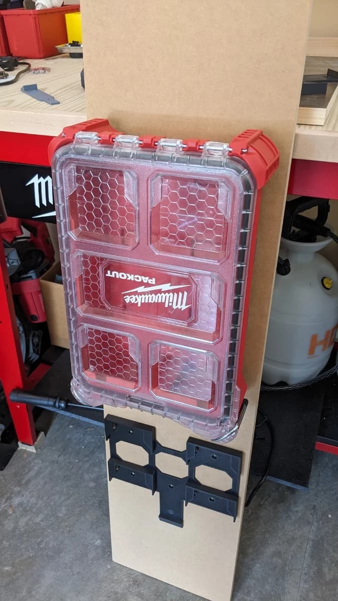 Milwaukee Packout Compact Organiser Locking Wall Mount Bracket Garage Workshop