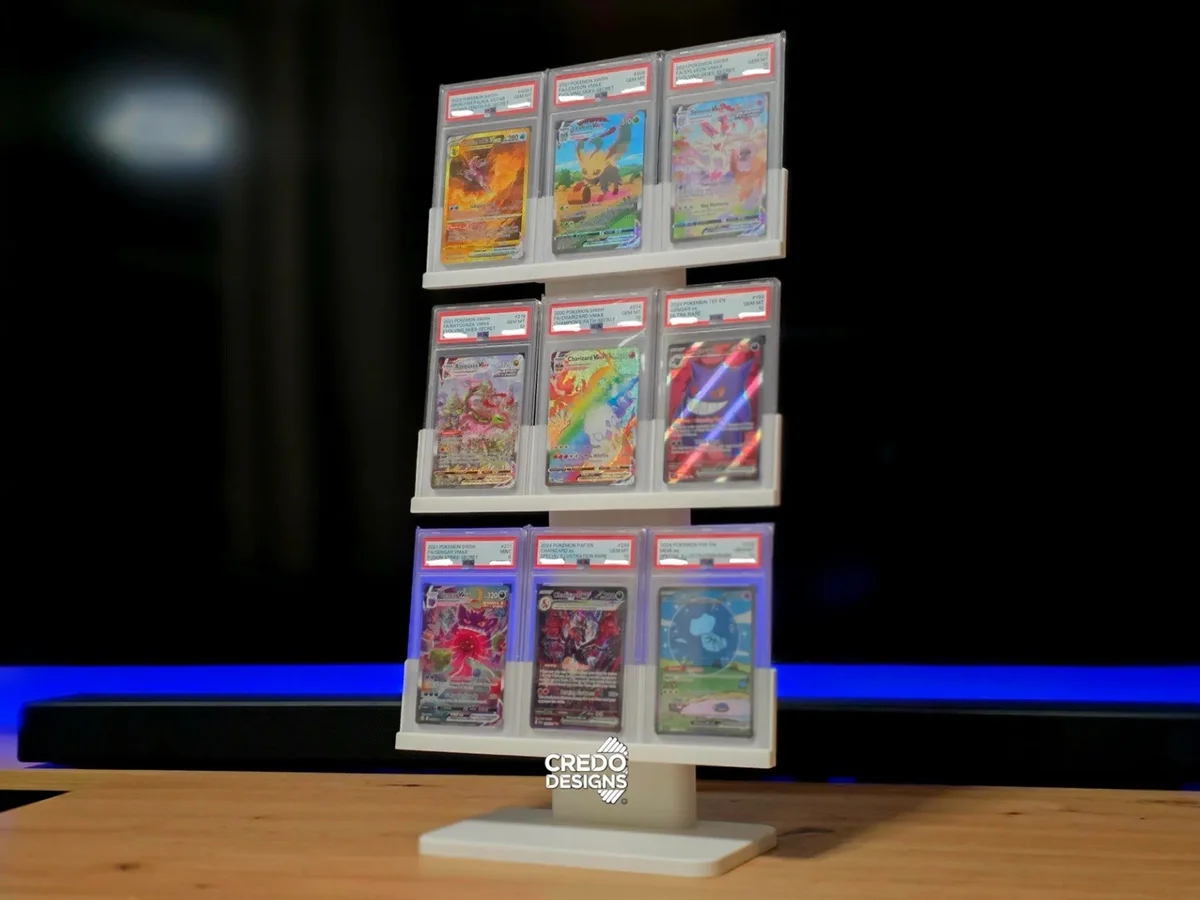 Graded Card Slab Display Stand 3x3 3x2 PSA BGS CGC Pokemon TCG Trading Cards
