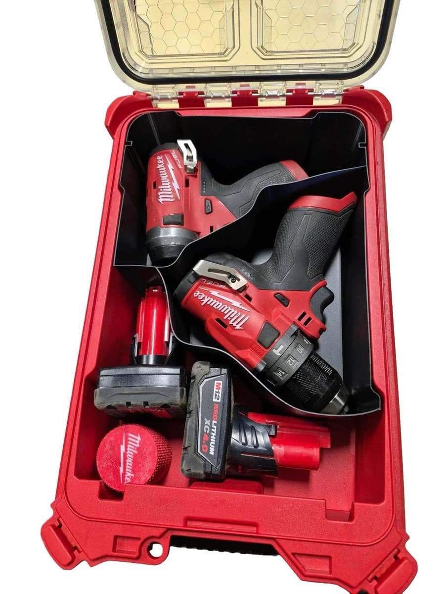 Milwaukee Packout Insert Liner for M12 FUEL Drill & Impact Driver One Piece Tray