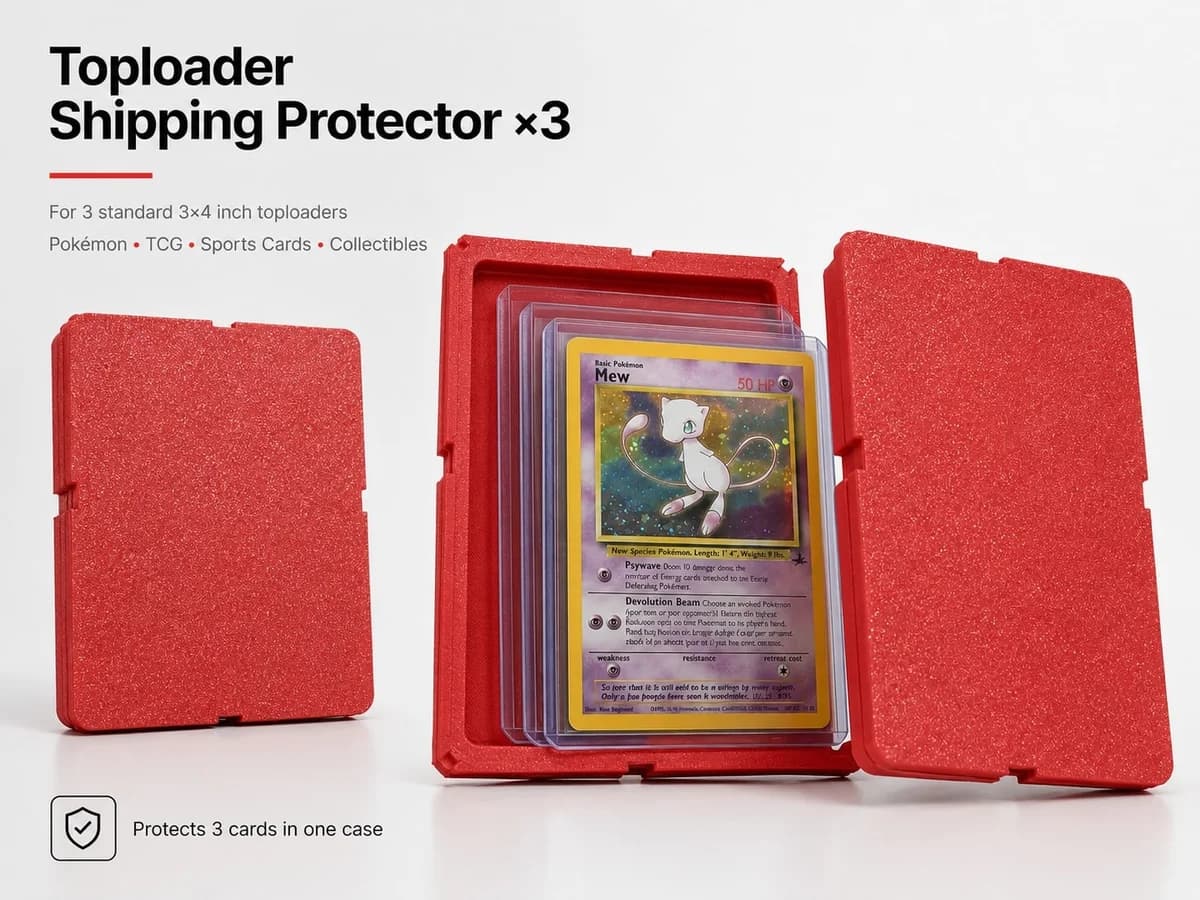 Toploader Shipping Protector Liner for 3 Standard 3x4 Inch Trading Card Holders