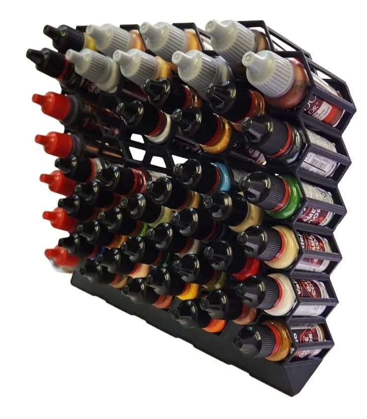 Paint Bottle Rack Stand for 54x 17ml Vallejo & Similar Paint Bottles