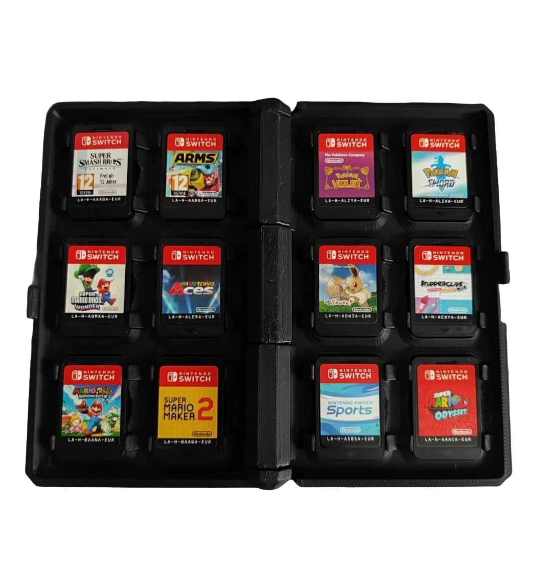 Nintendo Switch Game Card Case Holder 12 Slot Storage Box Tough Durable