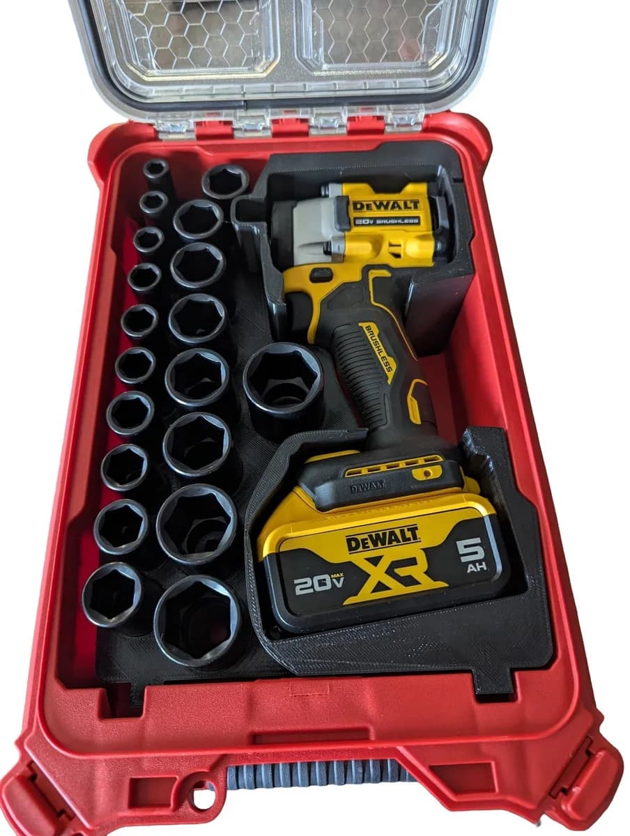 Milwaukee Packout Insert Liner for DeWalt DCF921 18V XR Impact Wr & 39pc Sockets