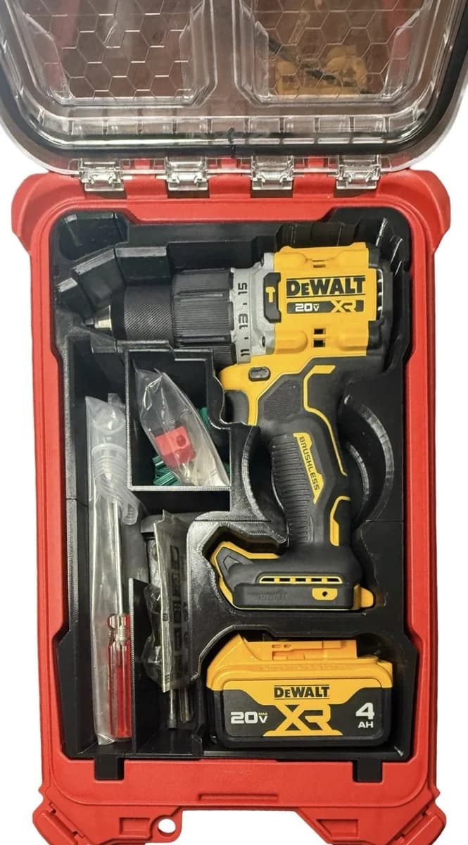 Milwaukee Packout Insert Liner for DeWalt DCD805 XR Hammer Drill Organiser Tray