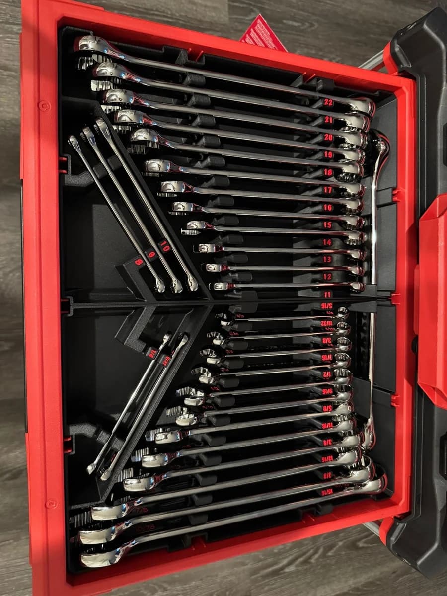 30-Piece Wrench Set Liner Organiser for Milwaukee Packout Drawer
