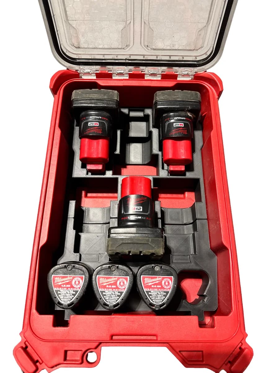 Milwaukee Packout Insert Liner for M12 Battery Storage CP XC Organiser Tray