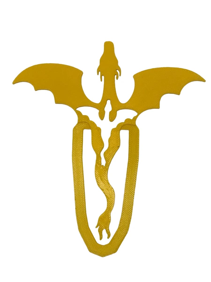 Dragon Bookmark 3D Printed Fourth Wing Inspired Fantasy Book Lover Gift Coloured