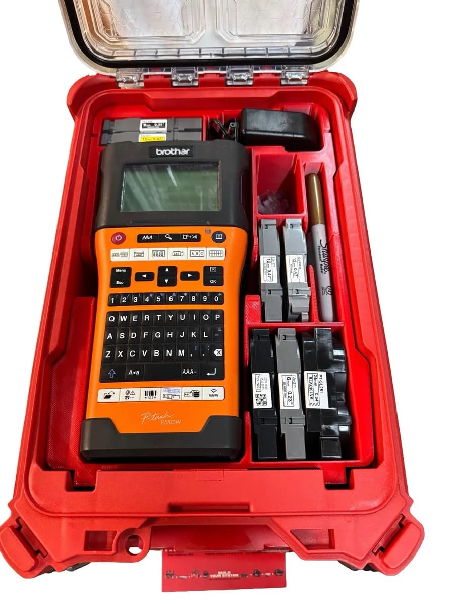 Milwaukee Packout Insert Liner for Brother P-Touch E550W Label Printer Organiser