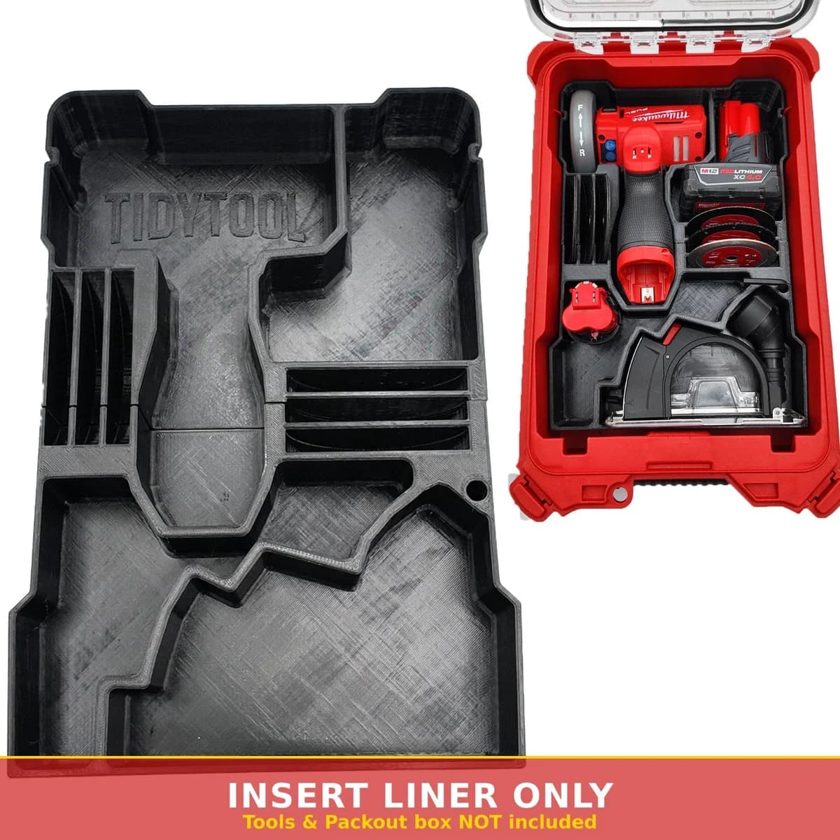 Milwaukee Packout Insert Liner ONLY for M12 FUEL 3" Compact Cut Off Tool 2522-20
