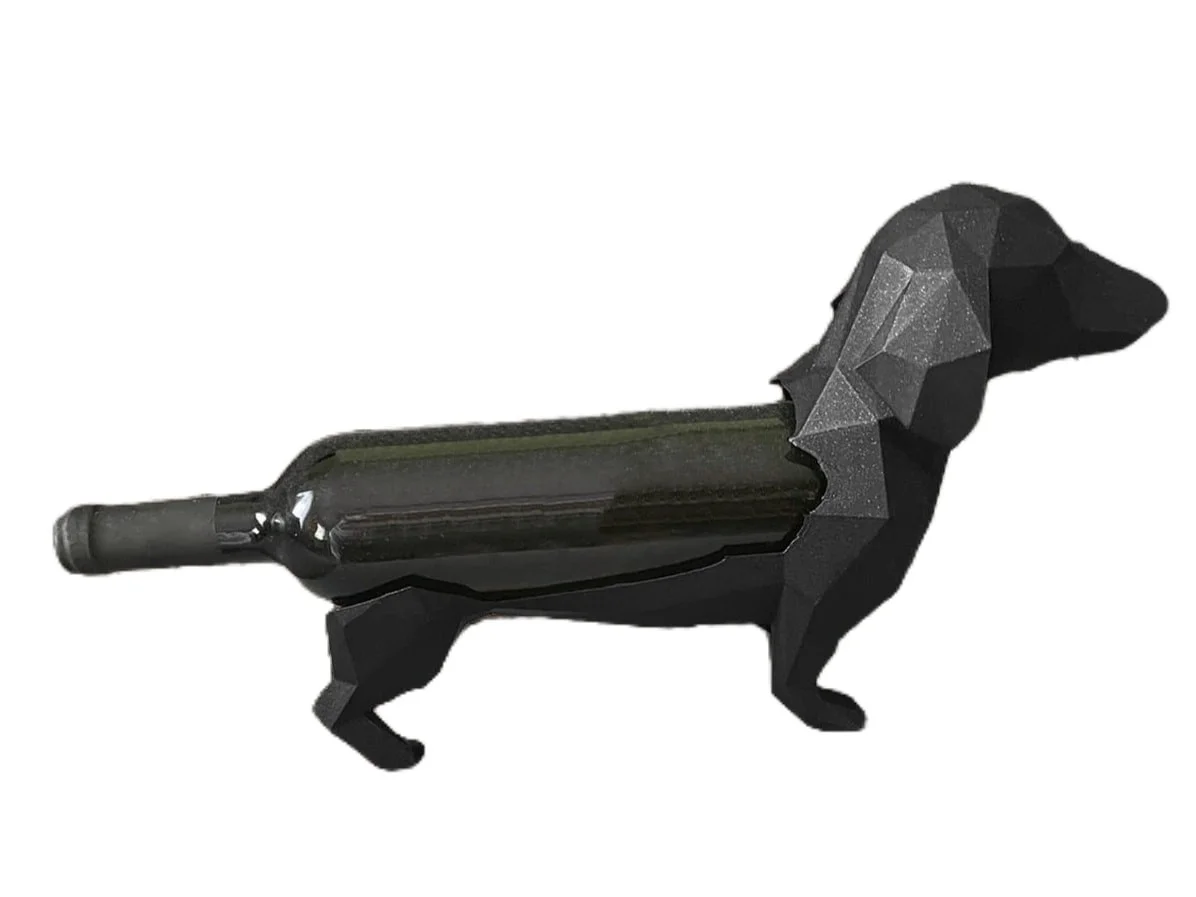 Wine Bottle Holder for Standard Wine Bottles Dog Shaped Bar Kitchen Decor Gift