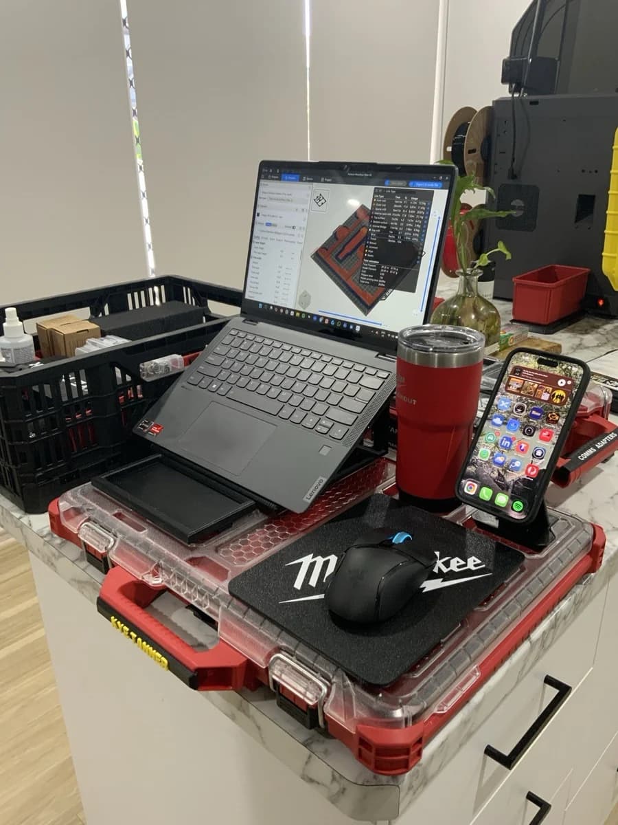 Milwaukee Packout Laptop Stand Up to 16" Universal Laptop Compatible Workstation