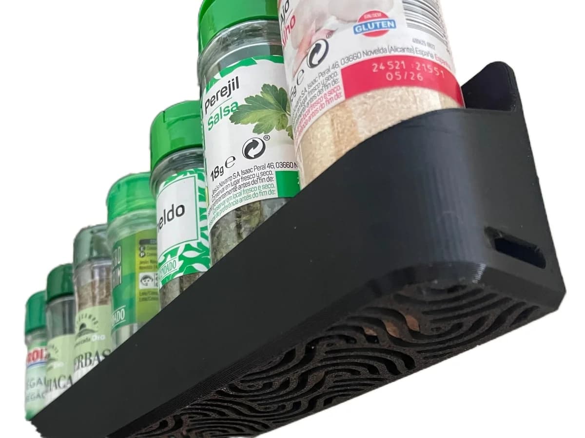 Wall Mounted Spice Rack for Kitchens and Campers