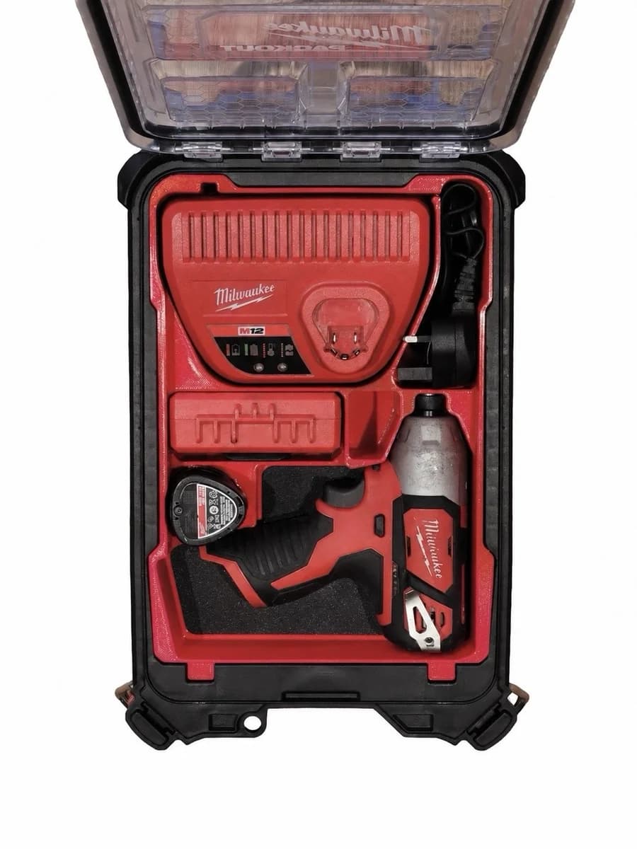 Milwaukee Packout Insert Liner for M12 BID Impact Driver Charger Batteries Tray