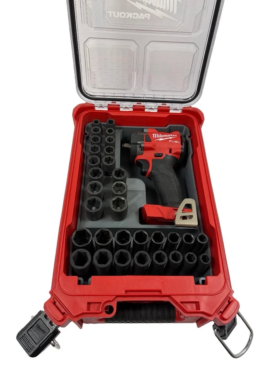 Milwaukee Packout Insert Liner for M18 FUEL FID3 Impact Driver Sockets Organiser